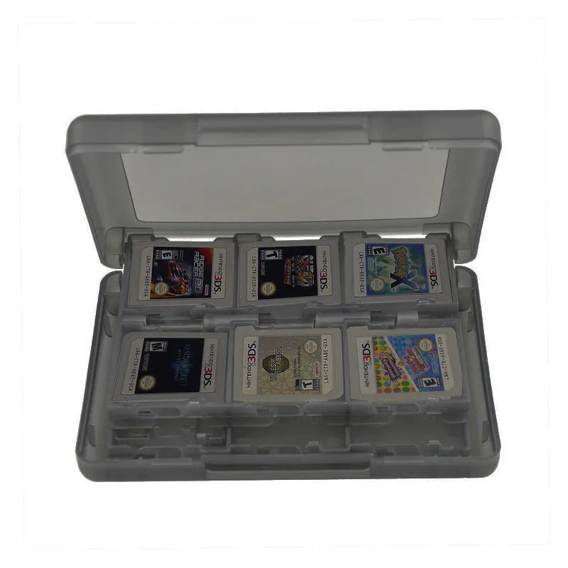 NDS 3DS game card storage box holding multiple game cartridges