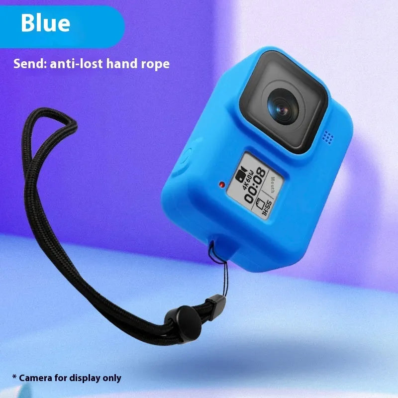 GoPro Hero8 Black protective sleeve and anti-lost strap accessory kit in silicone with multiple colour options