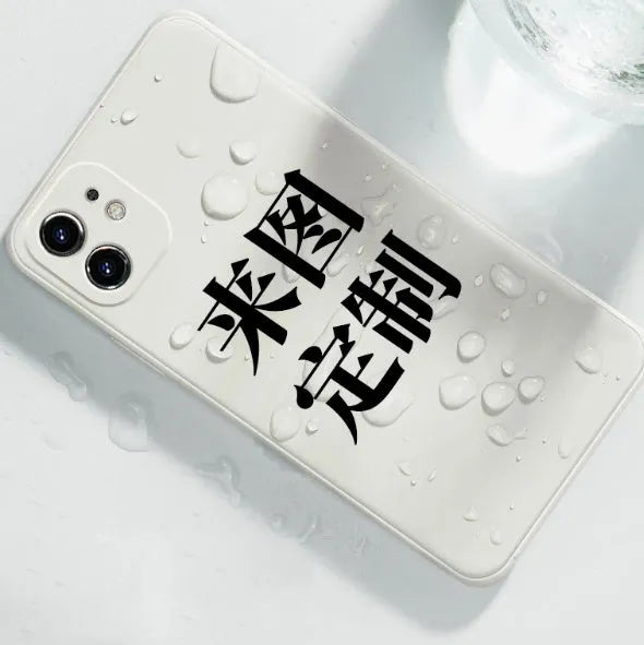 Transparent silicone rubber phone case for iPhone models showing couple design elements