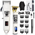 Rechargeable stainless steel hair clipper with 4-in-1 attachment suit and USB charging cable