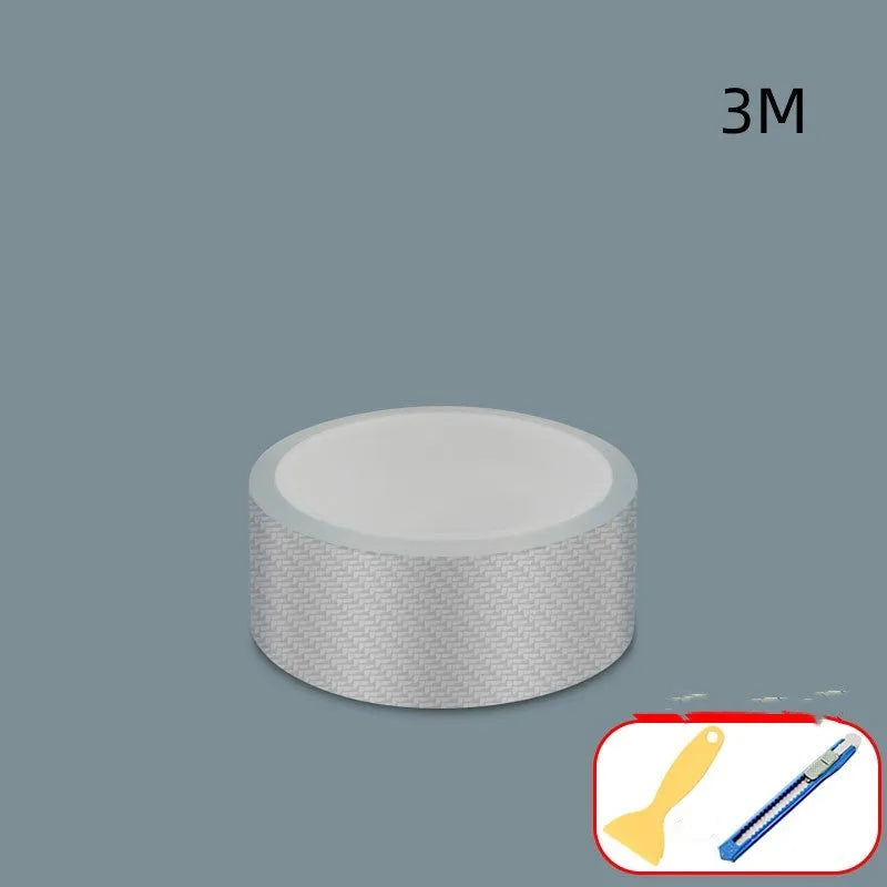 Carbon fibre automotive protection strip roll for car door edges and thresholds