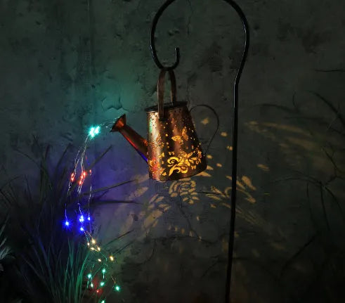 Butterfly pattern solar garden lamp with iron construction for outdoor lighting