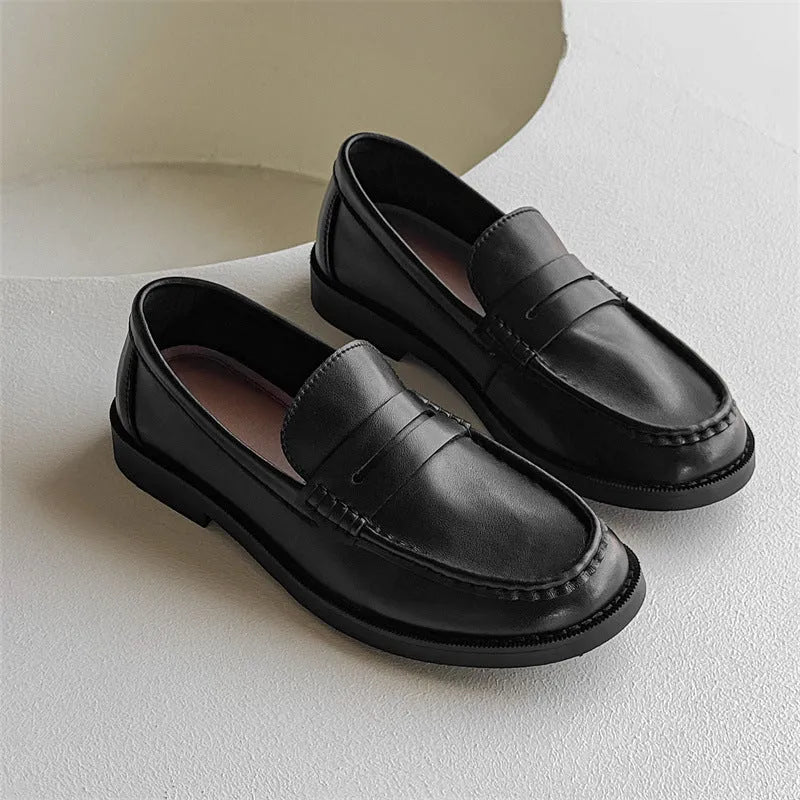 Men's retro style slip-on casual shoes in microfiber PU available in four colours