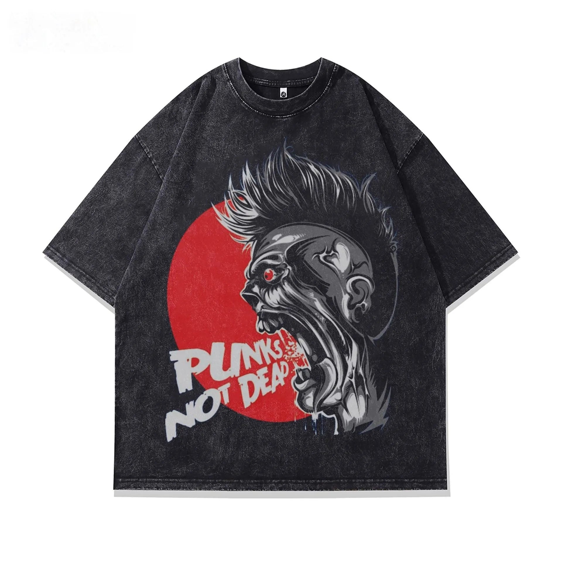 Men's short sleeve cotton T-shirt with character pattern design in loose pullover style
