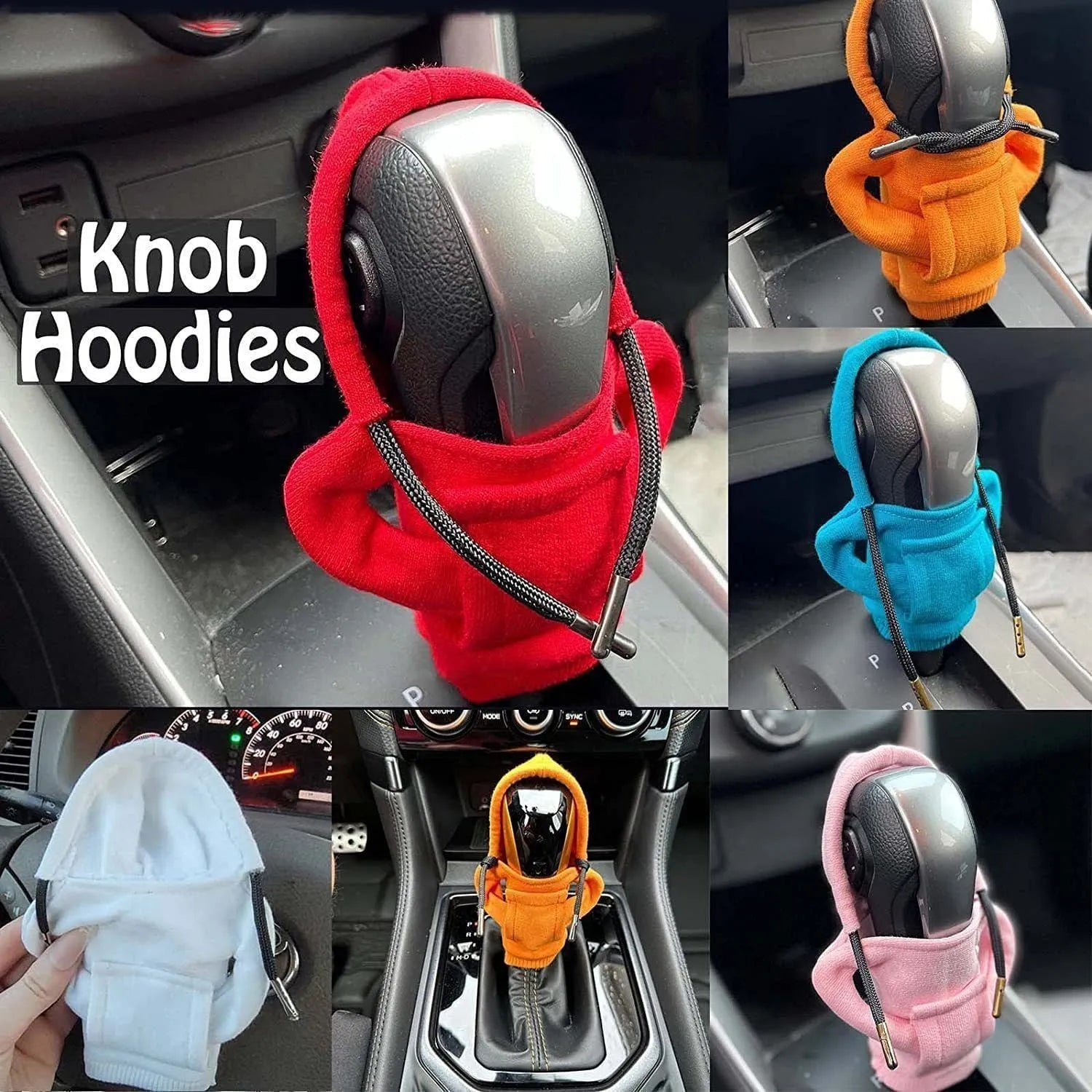 Cloth car gear shift knob cover in multiple colours for manual and automatic vehicles