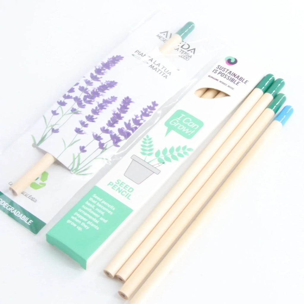 HB hardness seed pencil with biodegradable plantable capsule containing herb flower vegetable seeds