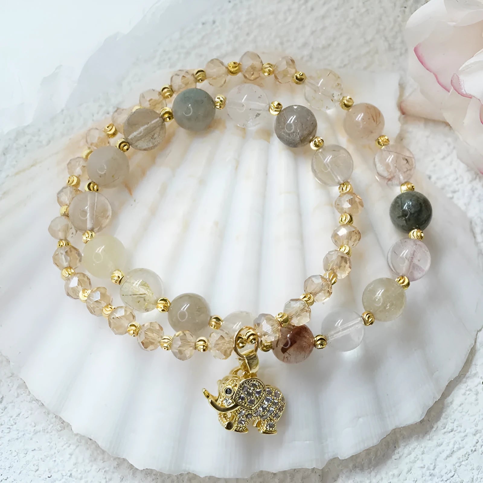 Retro ethnic bracelet for women with 521 colour hair crystal beads