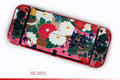 Nintendo Switch OLED hard protective case with cartoon pattern design showing front and back views