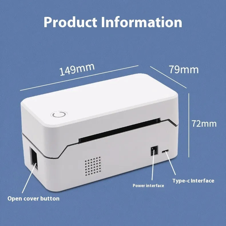 Compact thermal express printer with Bluetooth for receipt and order ticket printing