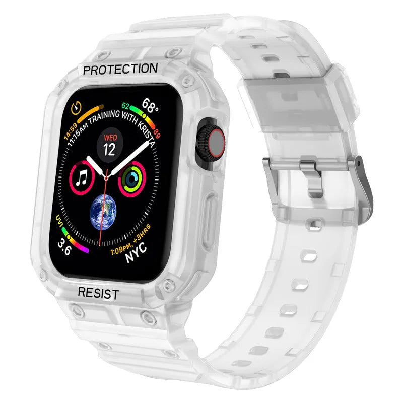 Soft sport TPU strap for Apple Watch Series 8 in multiple colours with 38mm and 42mm size options.