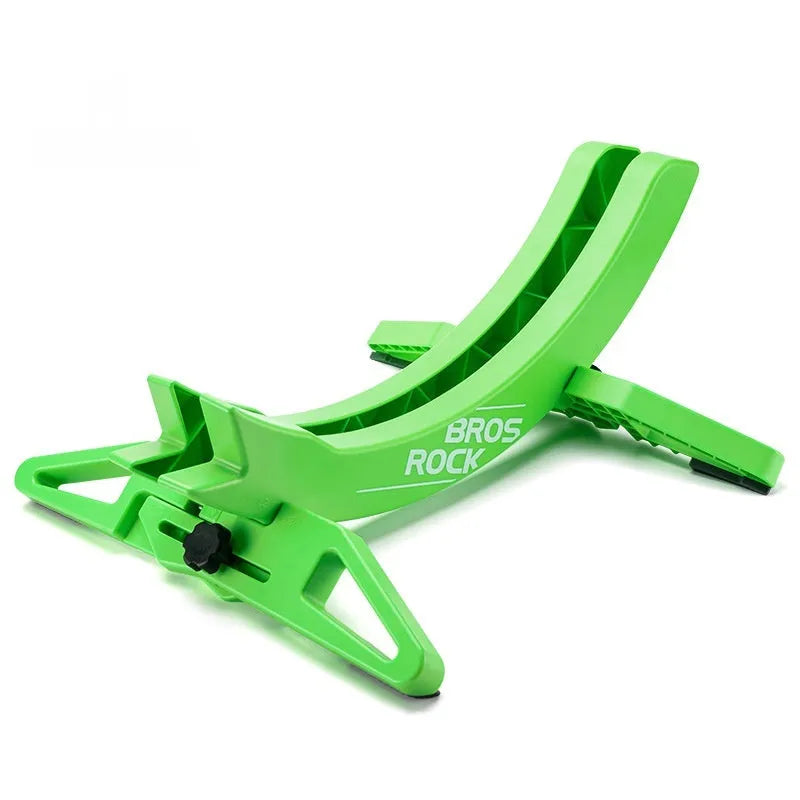 Black ABS plastic floor-standing bicycle parking rack holder for road and mountain bikes