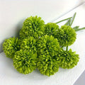 Silk artificial flower in dark green, 20cm tall desktop decoration