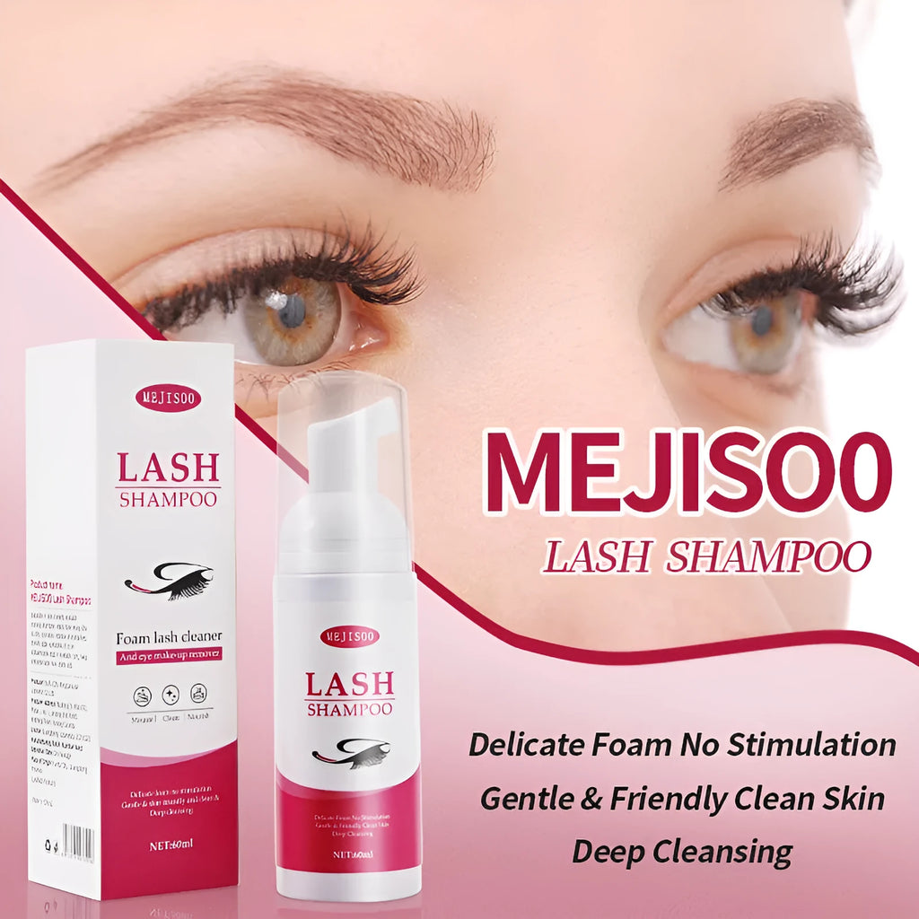 60ml Lash Shampoo Mousse tube for eyelash cleaning and extension maintenance
