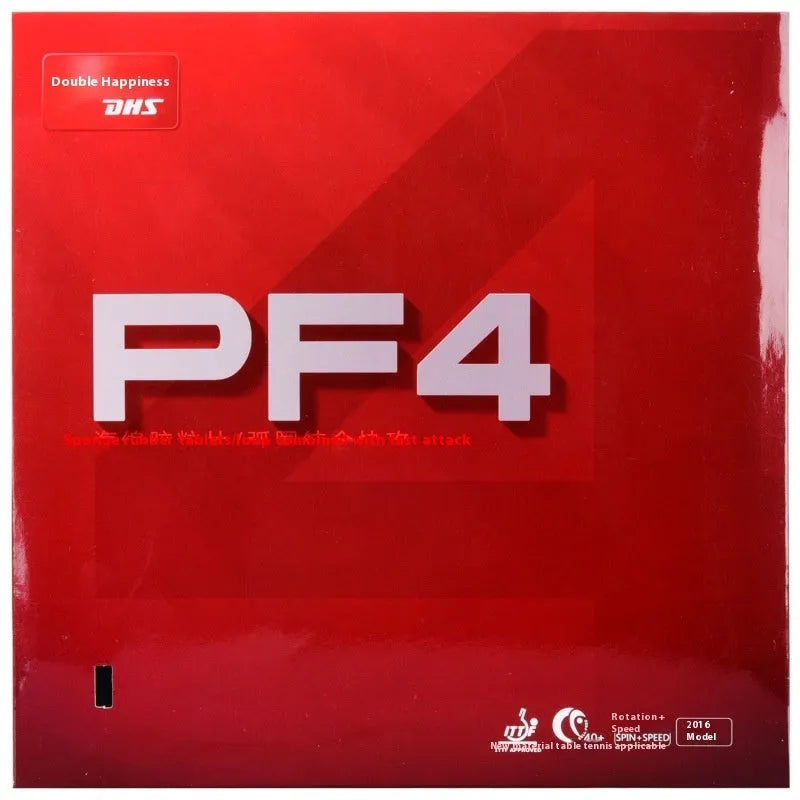PF4-50 Fast Attack Sticky Classic table tennis racket in red or black with anti-spin rubber.