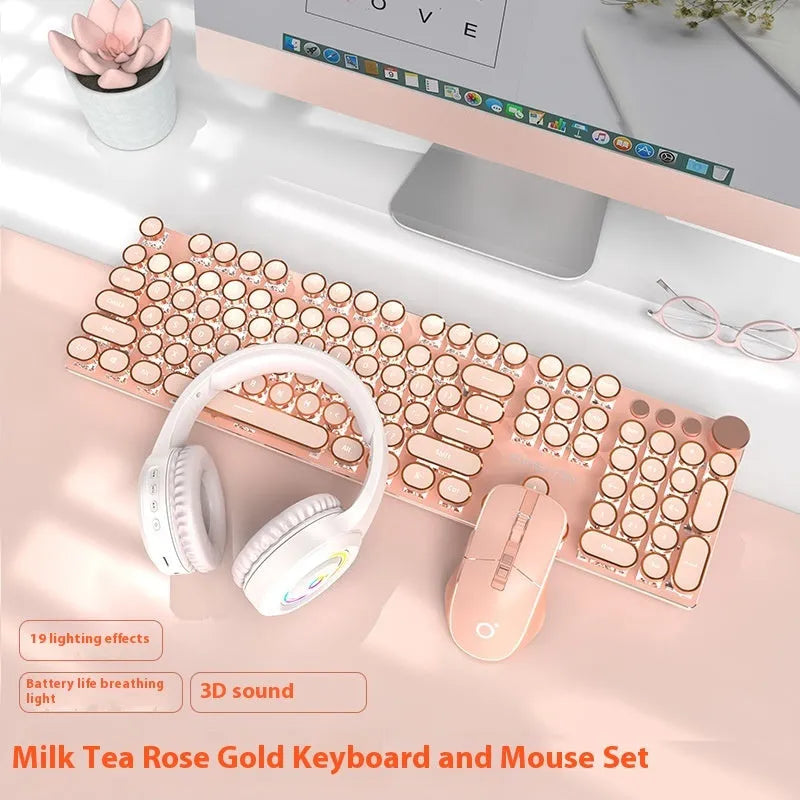 Matcha green mechanical gaming keyboard with white backlighting, aluminium panel, and multifunction knob on desk