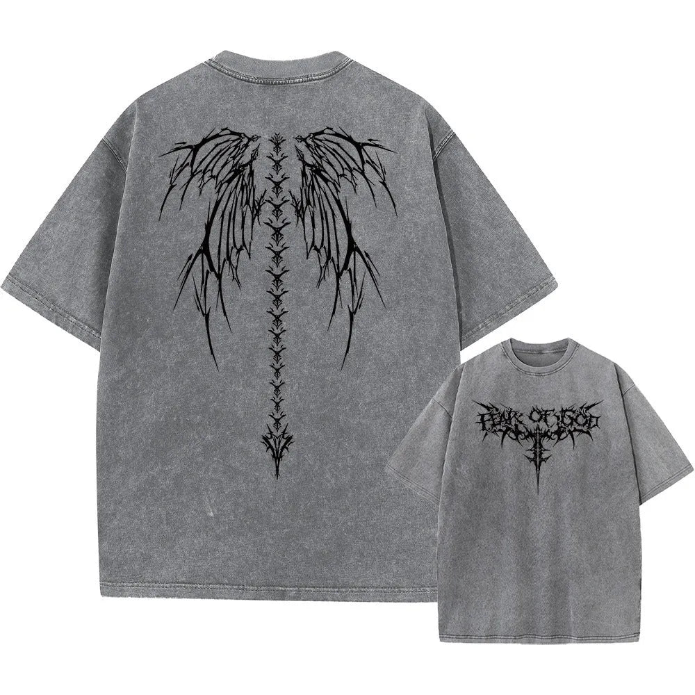 Men's oversized cotton t-shirt with drop shoulder sleeves in solid colour