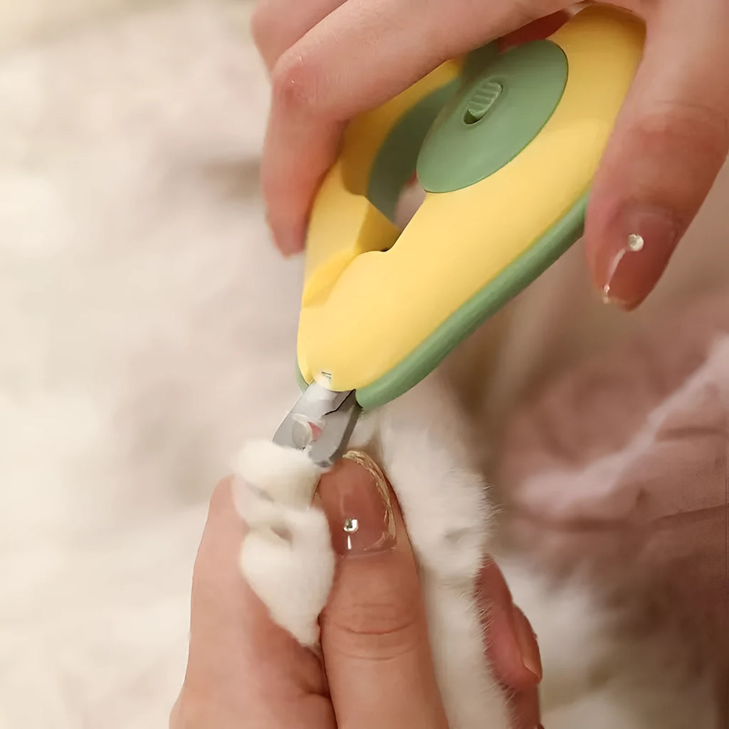 LED light pet nail clipper for small dogs and cats in grooming scissors design
