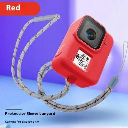 GoPro Hero8 Black protective sleeve and anti-lost strap accessory kit in silicone with multiple colour options