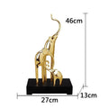 Fortune Bring Elephant resin decorative figurine in bright gold, rose gold, silver, or retro colour finish.