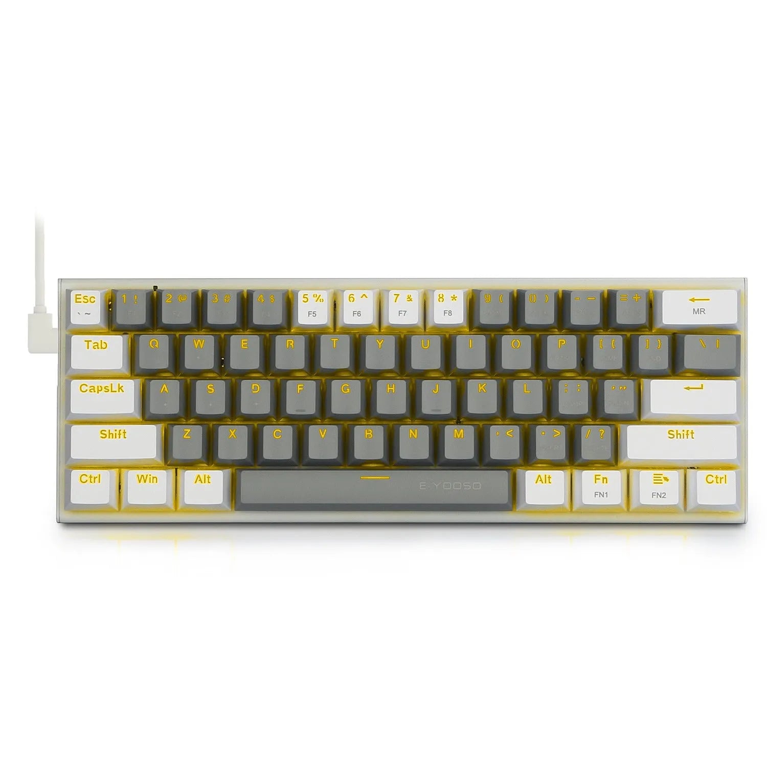 Z11 aluminium mechanical keyboard with illuminated keycaps in black, grey, and green colour scheme.