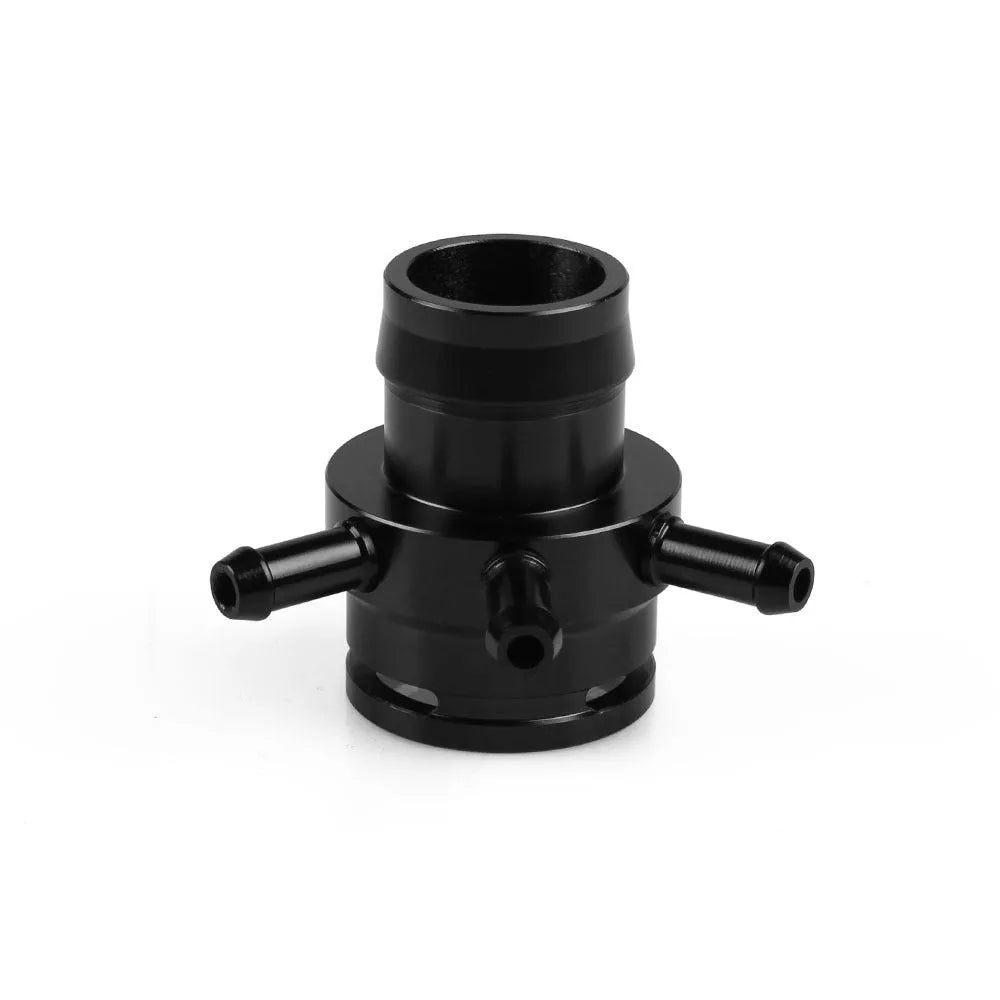 Black and titanium vacuum adapter tee fitting for second generation engine vacuum systems