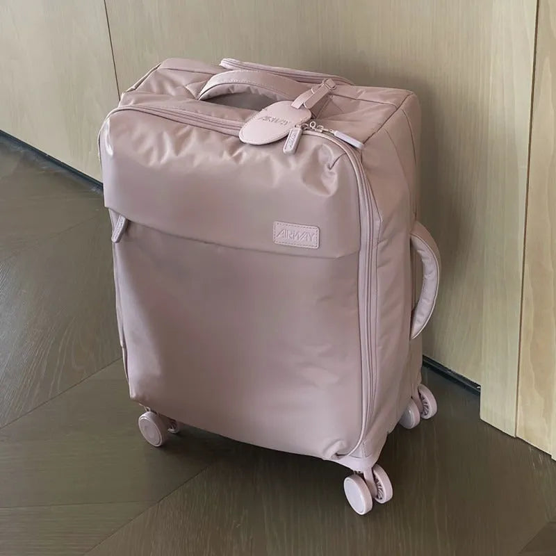 Ultra-light waterproof Oxford cloth suitcase with universal wheels in contemporary colour options