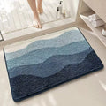 Rainbow pattern Sky Sea colour cashmere carpet floor mat with plastic bottom resistant to dirt