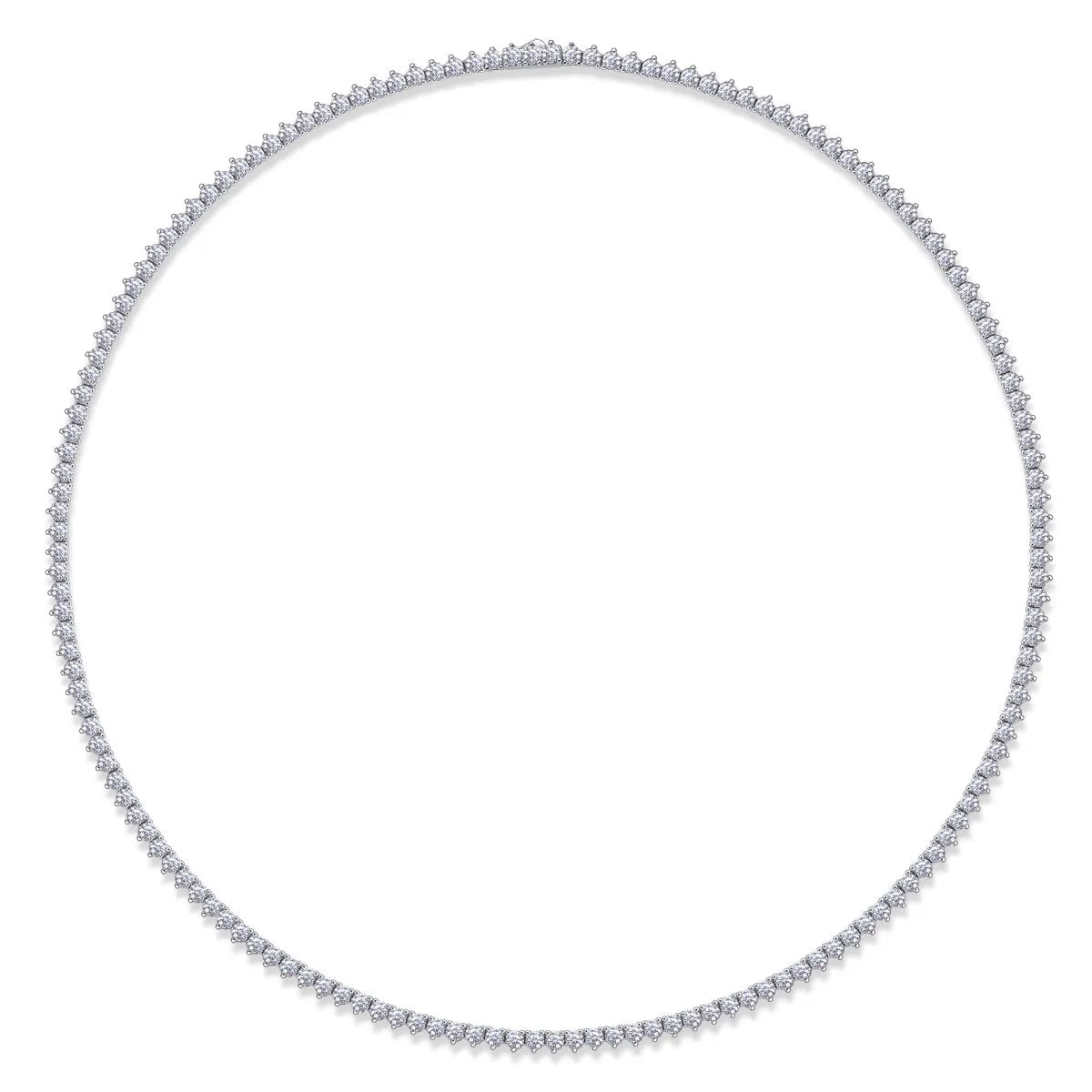 925 silver women's necklace with round geometry pendant and cross chain, length options 45cm 50cm 55cm