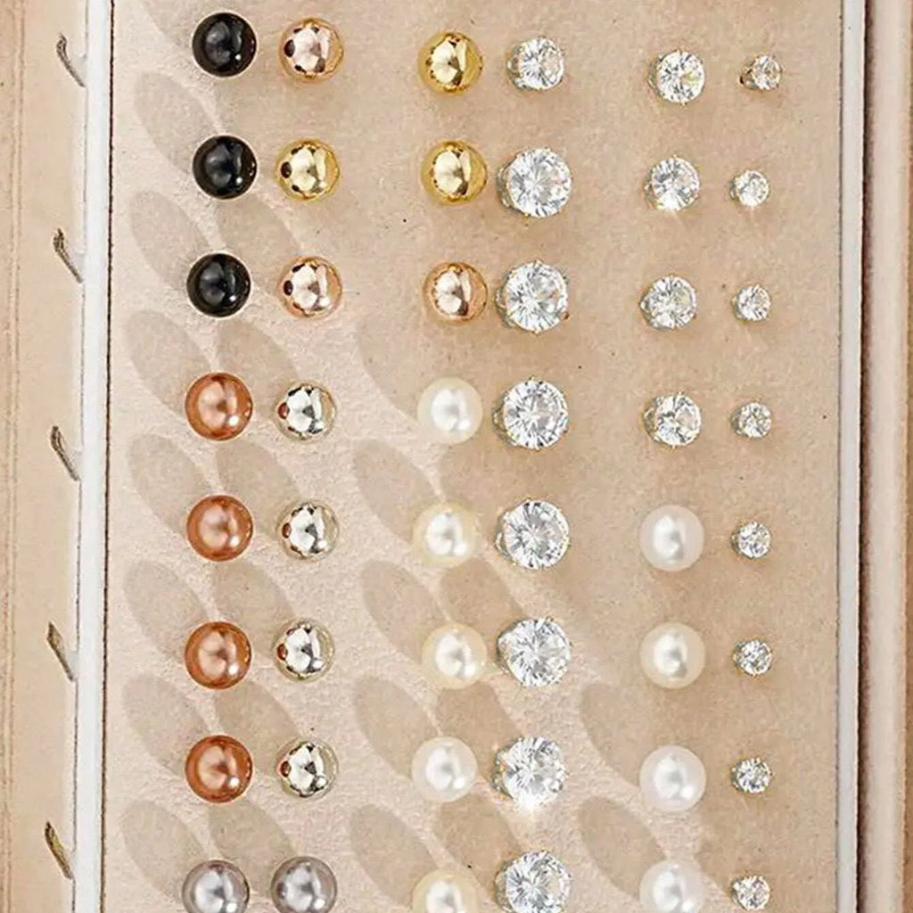 108 geometric pearl earrings with gold and yellow electroplated alloy and round pearl elements