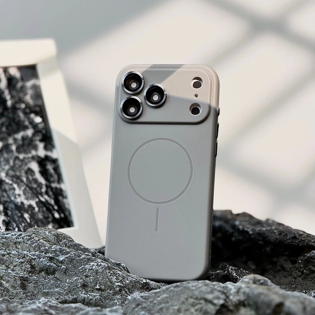 TPU magnetic suction phone case with built-in lens protector for iPhone 17 series in seven colours