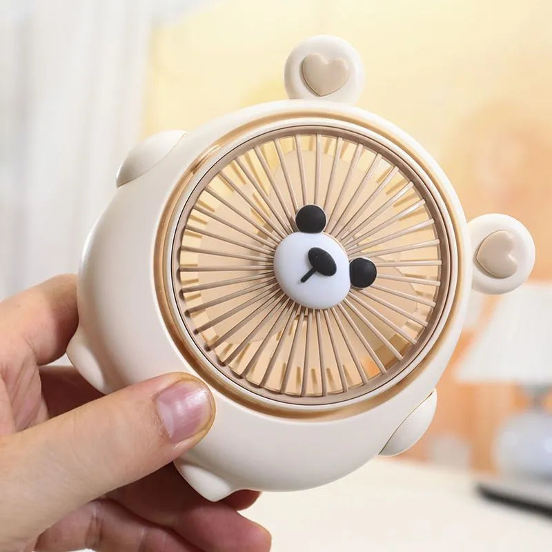 Cute dog-themed USB desktop electric fan with 3 speed settings in various colour options