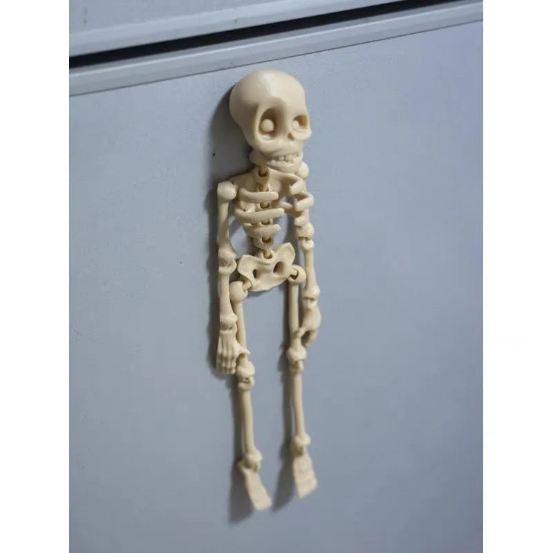 3D printed PLA skull ornament refrigerator magnet in assorted colours, 18cm high.