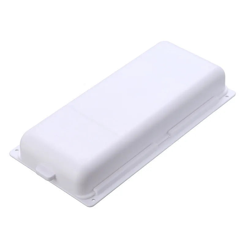 Adhesive plastic storage drawer box for under-table mounting in solid colours