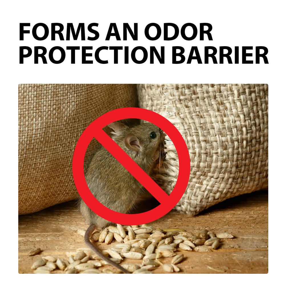 60ml bottle of natural rat repellent spray with a blend of clove, peppermint and camphor oils.