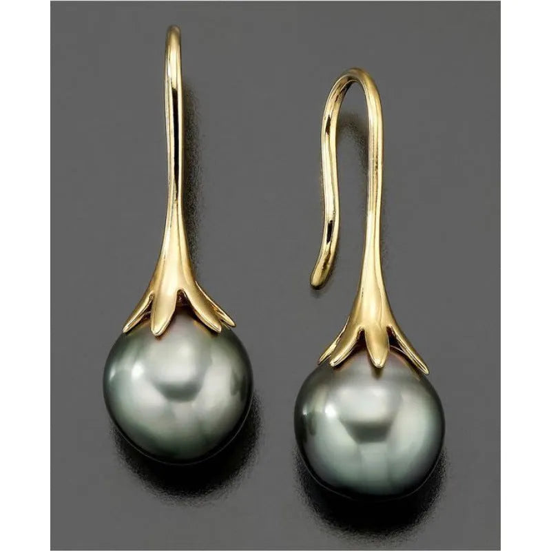 Retro fashion women's earrings with imitation gold electroplated finish and personalised creative design