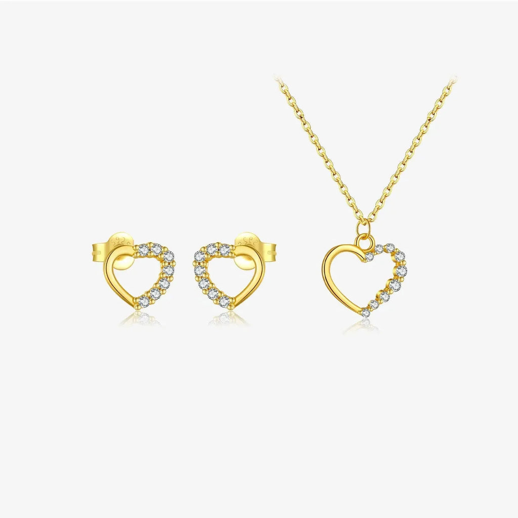 Sterling silver hollow heart necklace with 925 silver pendant on regular chain