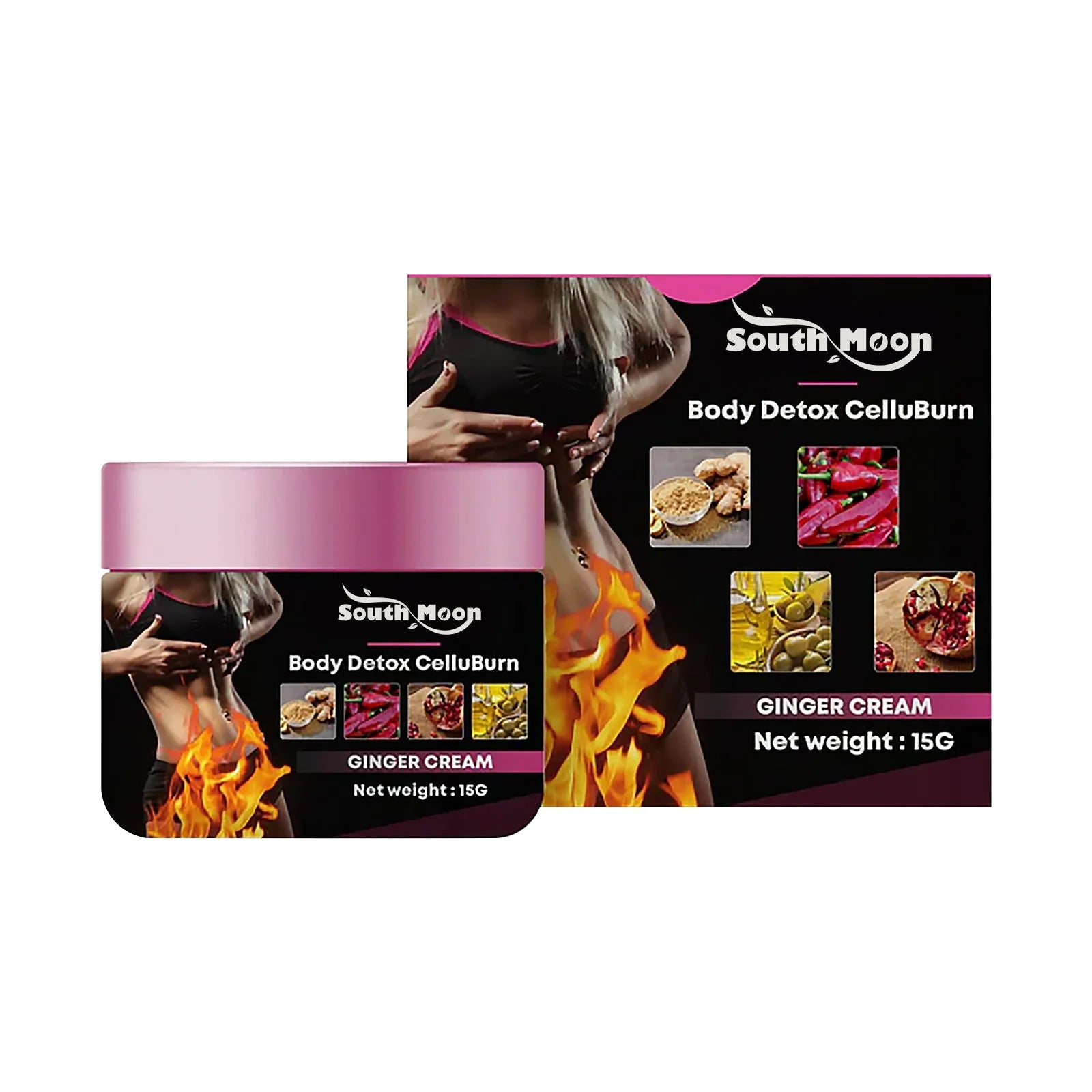 15g jar of ginger body shaping tightening cream for thighs and slimming
