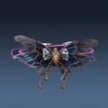 Purple temperature-change butterfly pendant necklace on a chain for men and women.
