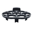 Black plastic egg holder basket for kitchen countertop storage.