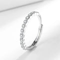 Women's geometric Korean-style open mouth ring in electroplated copper with white gold or yellow gold colour finish