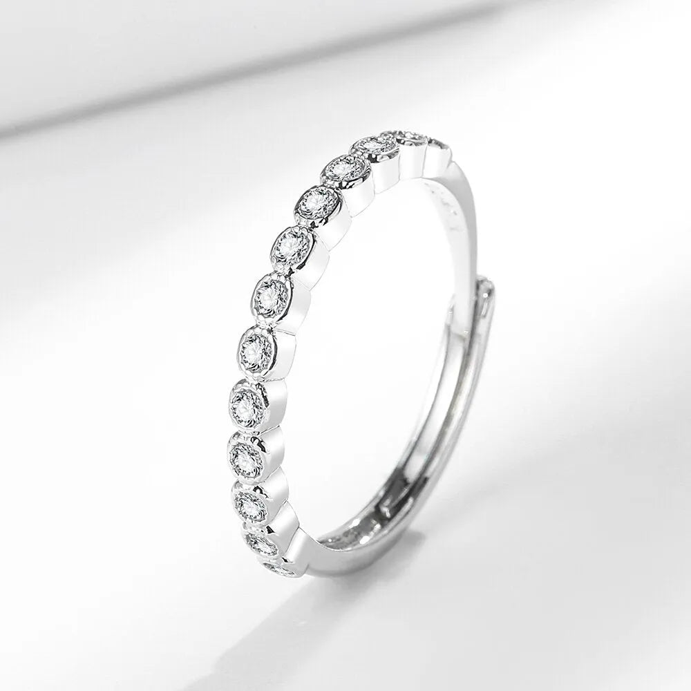Women's geometric Korean-style open mouth ring in electroplated copper with white gold or yellow gold colour finish