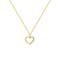 Sterling silver hollow heart necklace with 925 silver pendant on regular chain