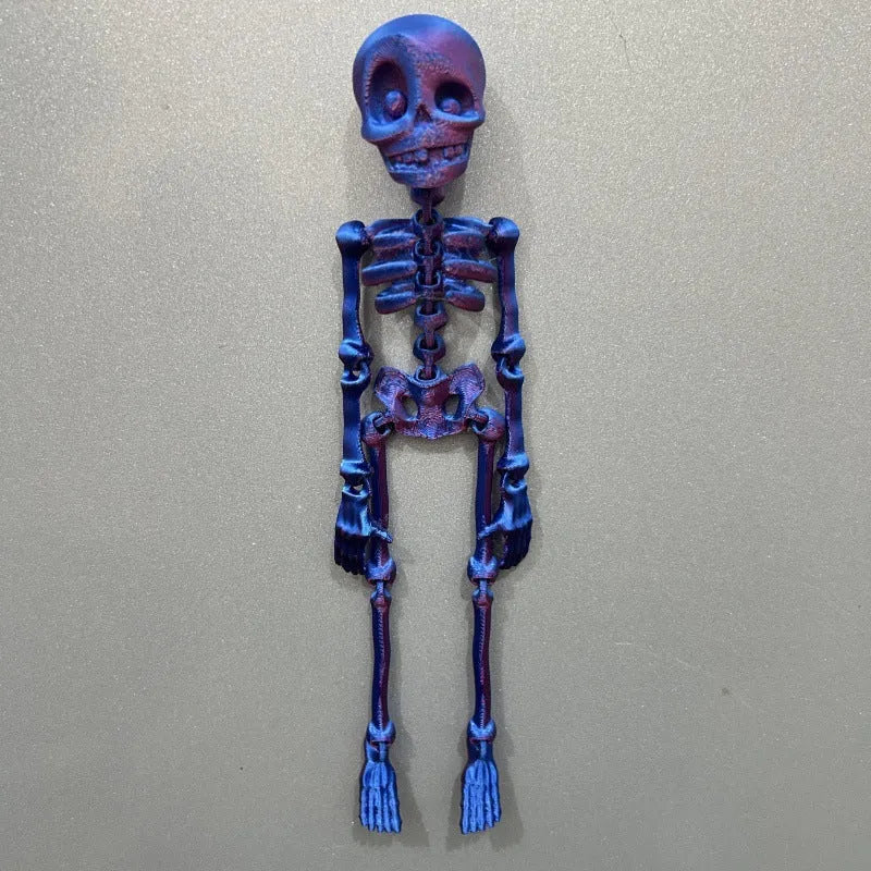3D printed PLA skull ornament refrigerator magnet in assorted colours, 18cm high.