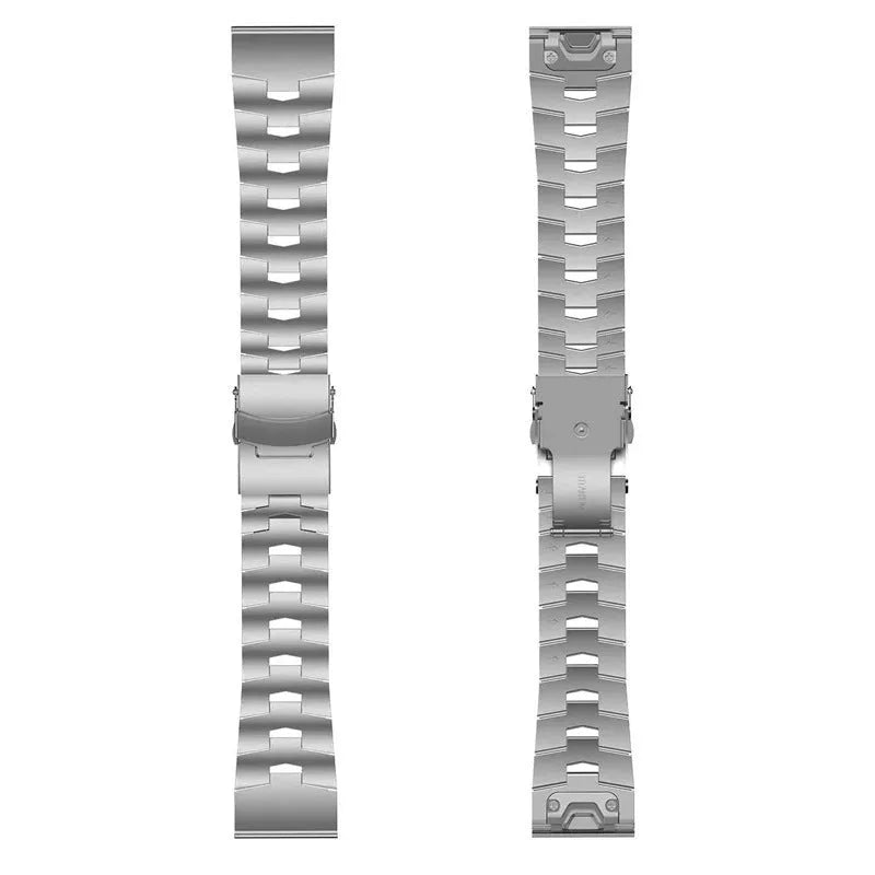 Garmin Fenix series replacement watch strap for Jiaming watches in silver, black and titanium colours