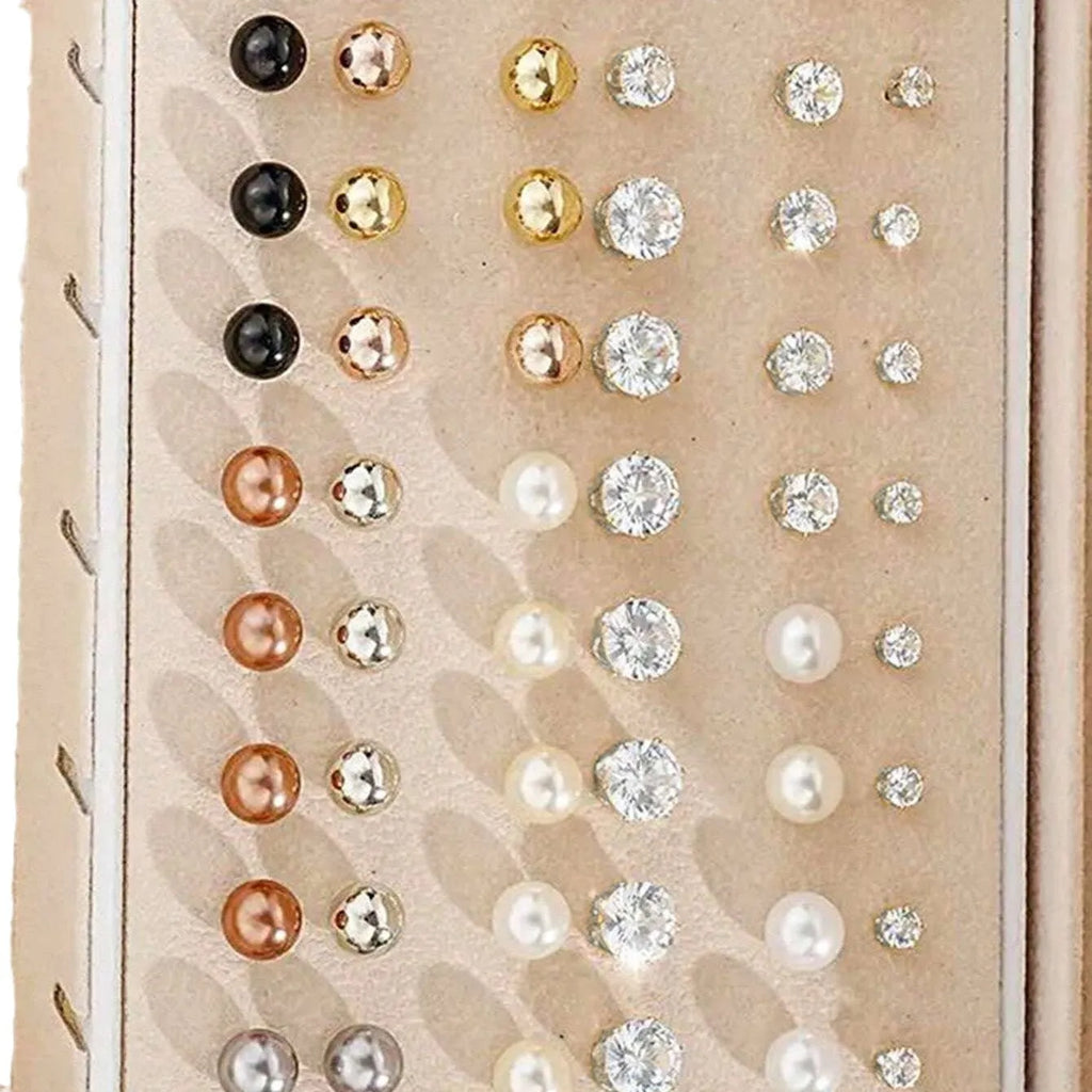108 geometric pearl earrings with gold and yellow electroplated alloy and round pearl elements