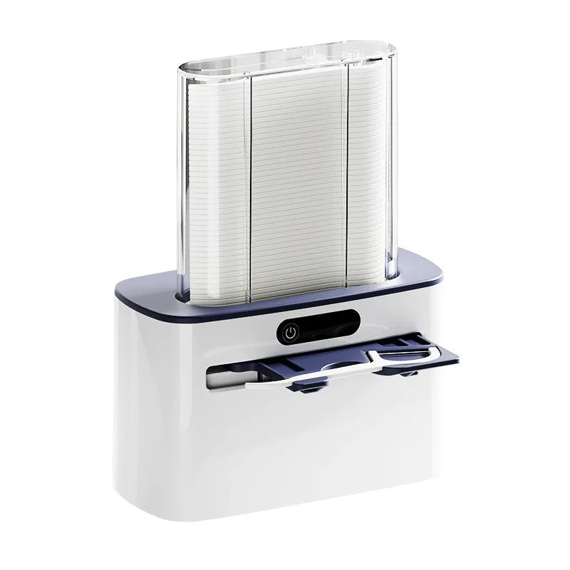 Intelligent induction automatic dental floss box in dark grey, light grey, and gold colour options