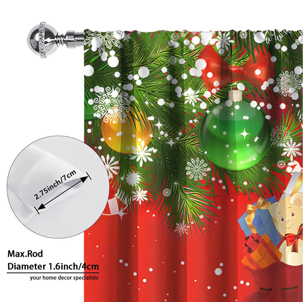 3D digitally printed Christmas curtain panel showing one of fifteen European design options