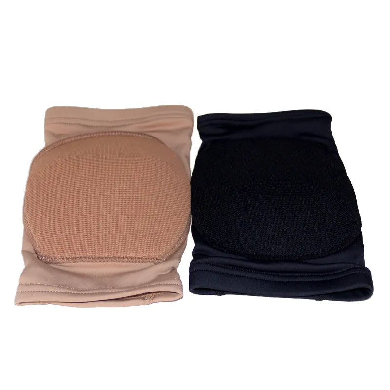 Ballet and dance knee pads in skin colour or black with five sizing options for knee protection