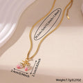 Stainless steel strawberry fruit pendant necklace on an alloy chain, shown in red and white colour options.