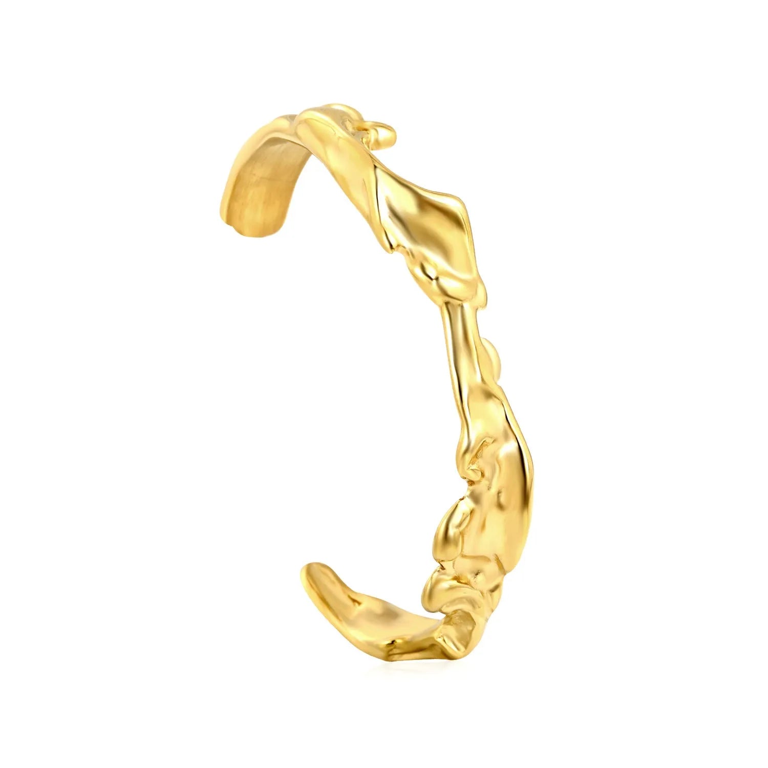 Women's stainless steel adjustable bracelet with alloy detailing in gold and silver tone colour options